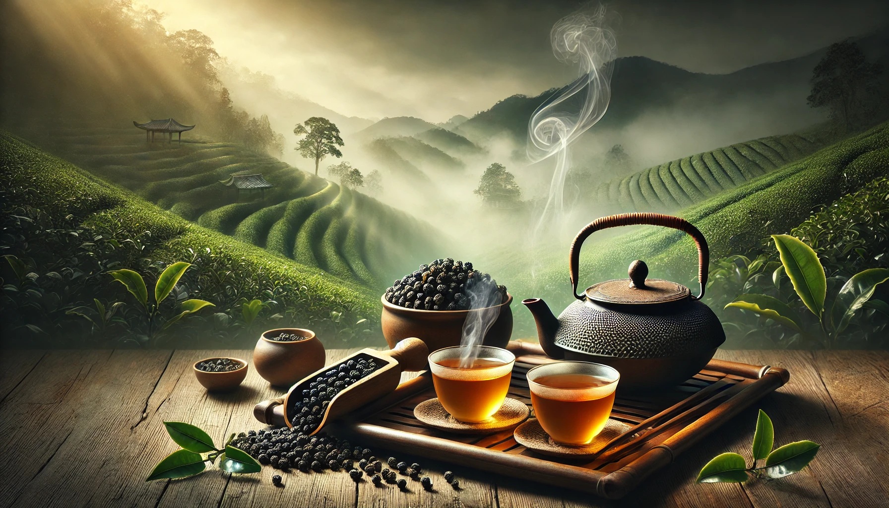 Formosa Oolong Dark Pearl tea.